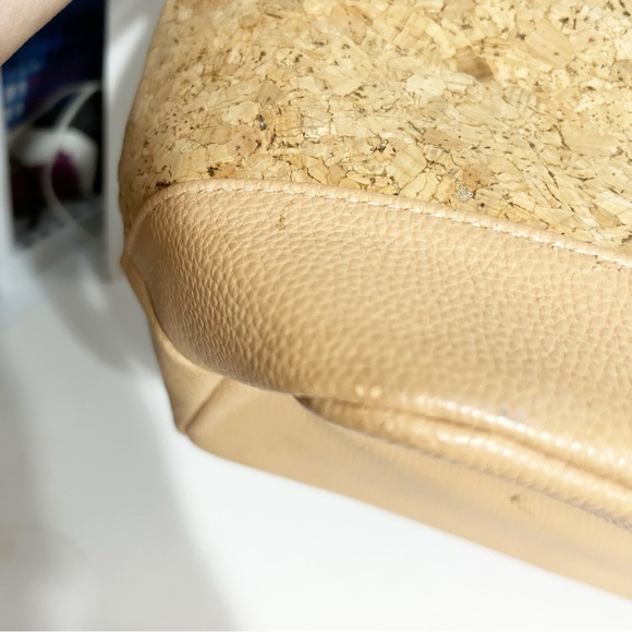 Thirty One Jewell Setter Tote / Shoulder Bag Cork Metallic Accents Faux Leather - Picture 15 of 16